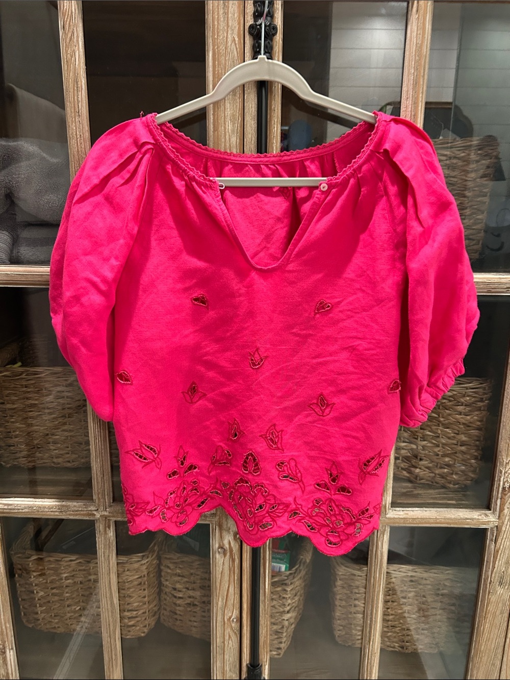 By Anthropologie Cutwork Blouse small - Picture 4 of 5